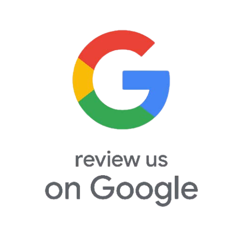 A google logo that says `` review us on google ''.