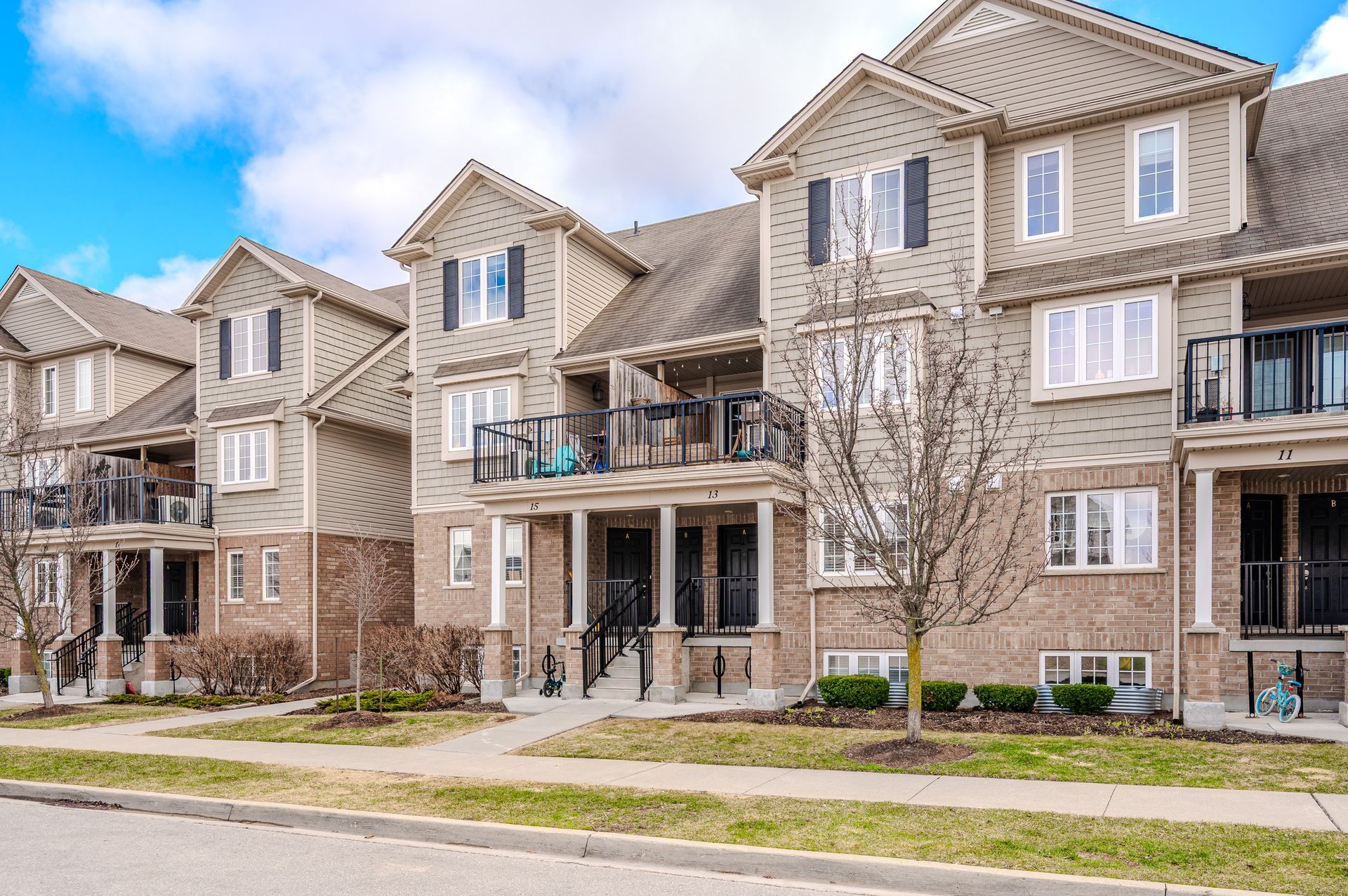 A row of townhouses.