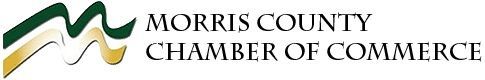 The morris county chamber of commerce logo is green and gold.