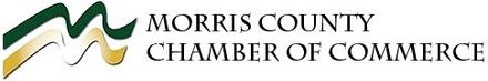 The morris county chamber of commerce logo is green and gold.