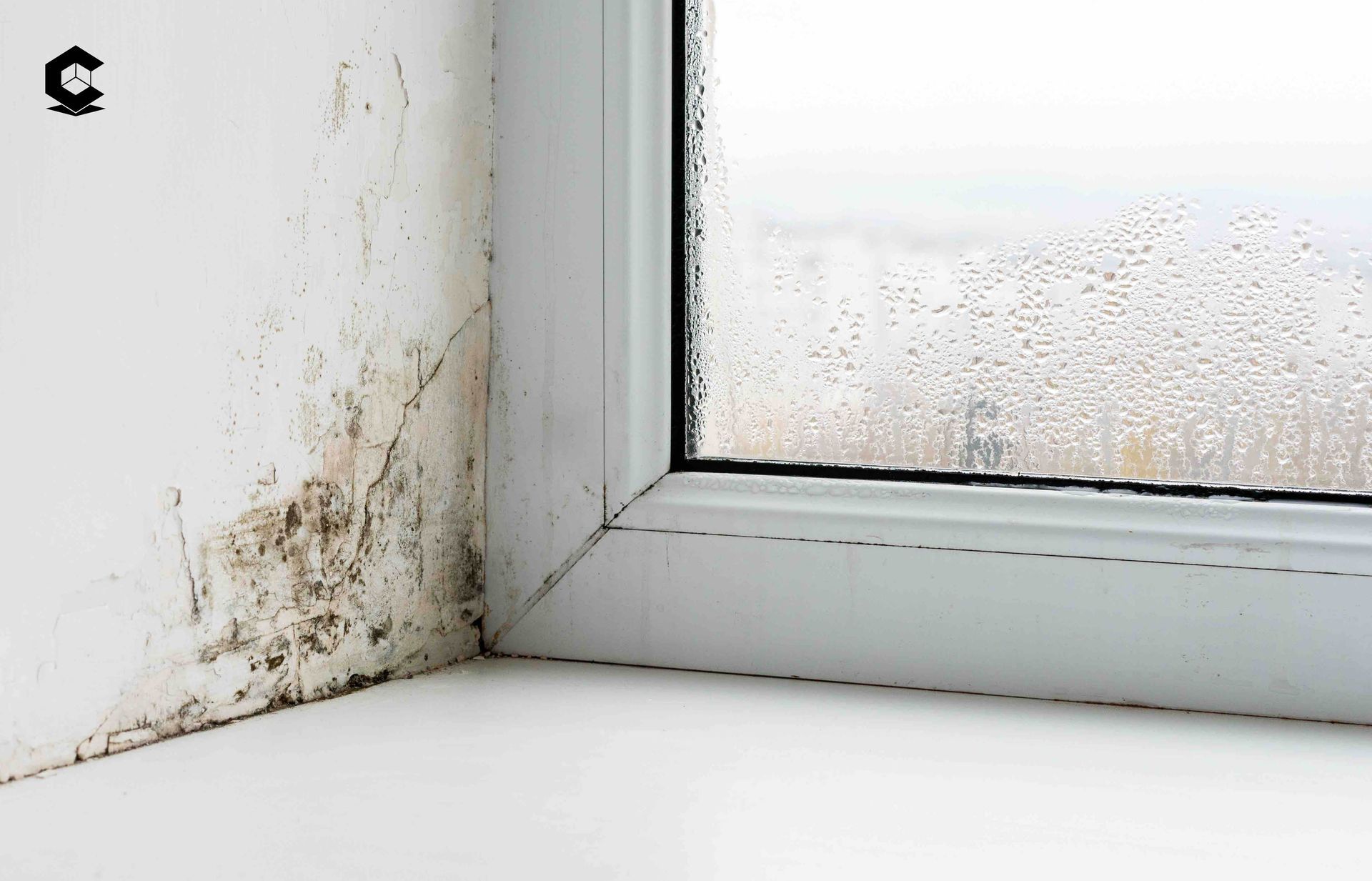 Window with mold and moisture