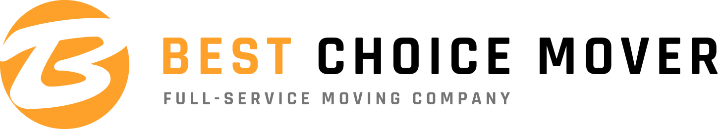 A logo for best choice mover full service moving company