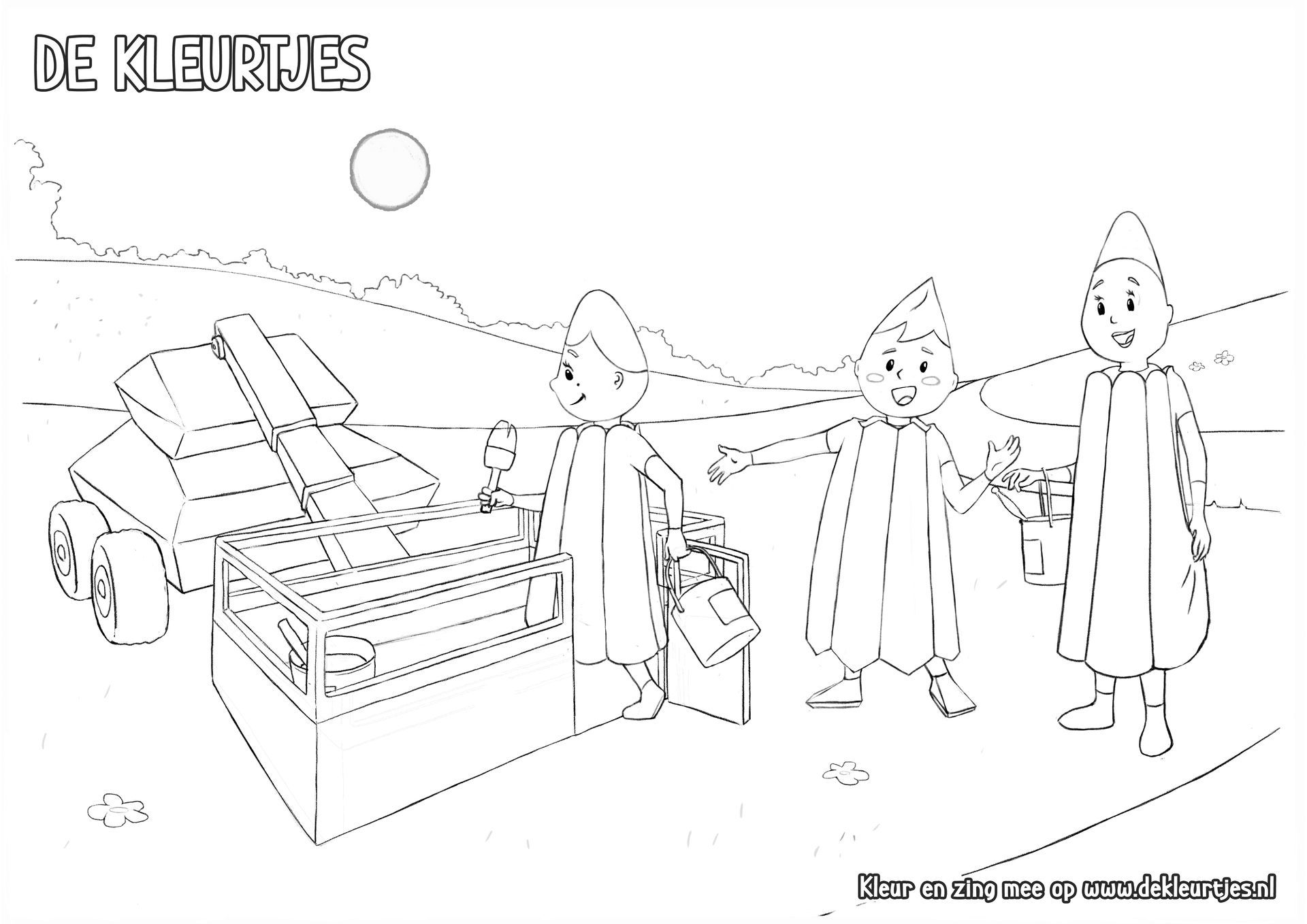 Download nu de kleurplaat van de Kleurtjes - Kennismaking Witje en Japie Zwart A4 Download nu de kleurplaat van de Kleurtjes - Kennismaking Witje en Japie Zwart A4