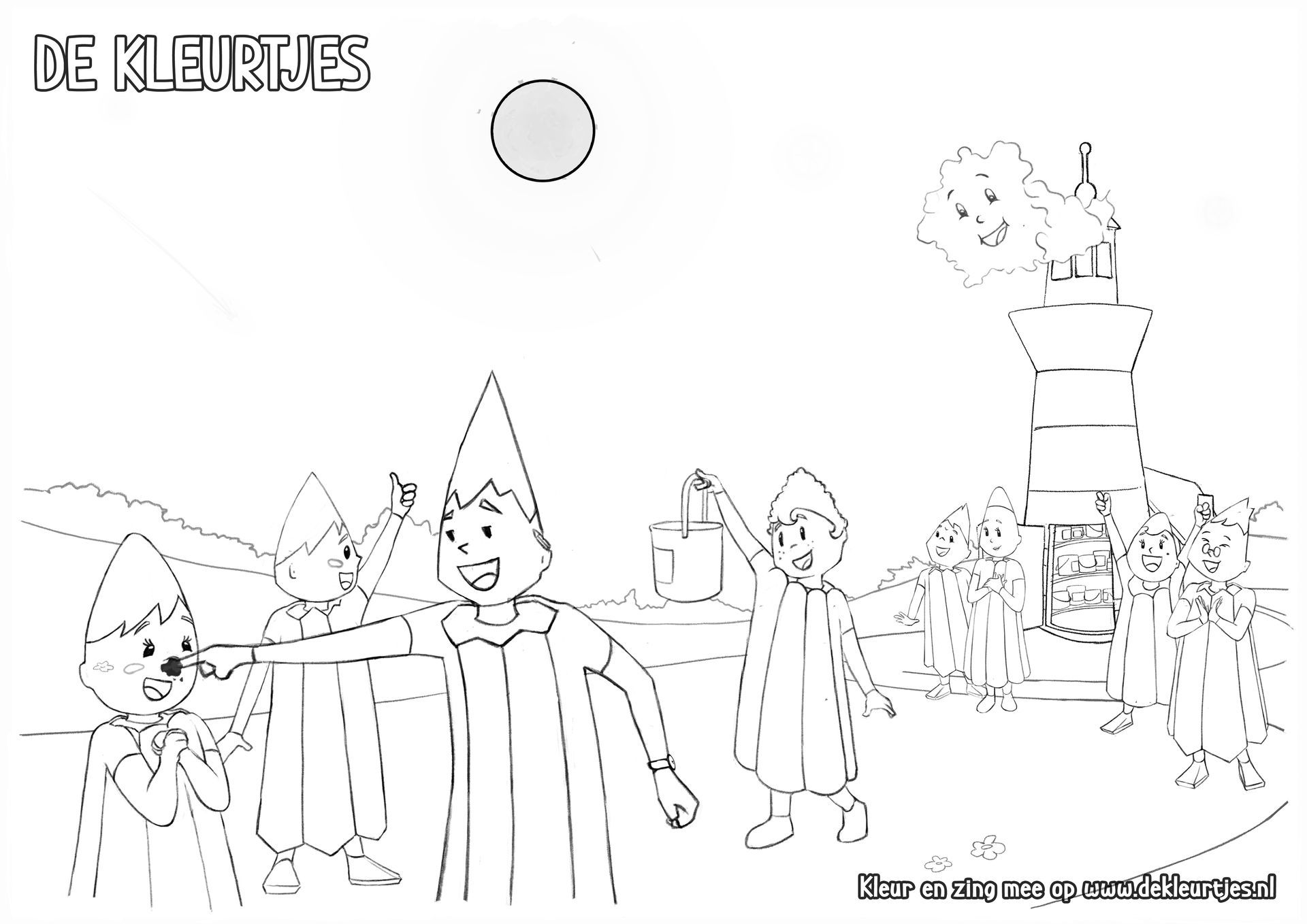 Download nu de kleurplaat van de Kleurtjes - Kennismaking Witje en Japie Zwart A4 Download nu de kleurplaat van de Kleurtjes - Kennismaking Witje en Japie Zwart A4