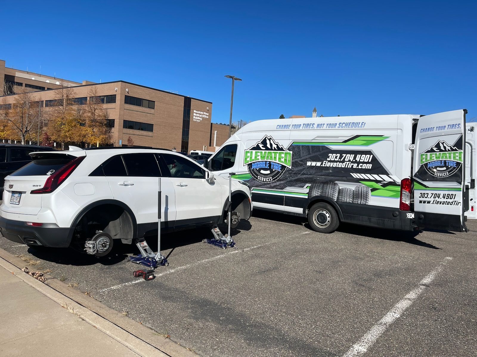 Mobile tires repair at Elevated Tire