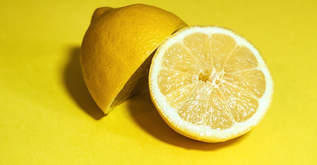 A lemon chopped in half