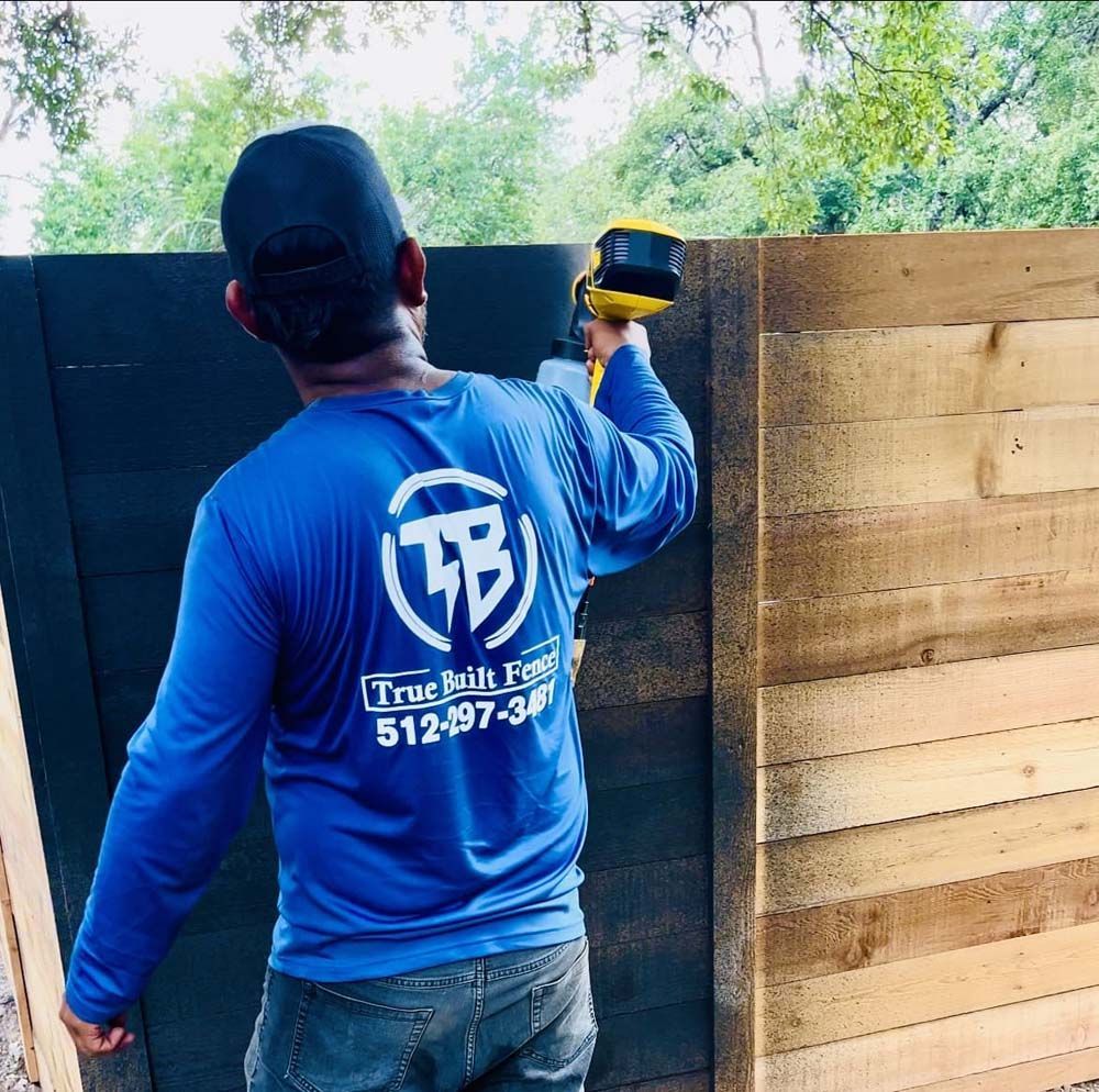 Man in blue shirt with 