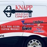 Knapp lock and Safe: Prominent locksmith company van displaying the company logo, hotline number, and essential contact details, serving as a mobile hub for reliable locksmith services.