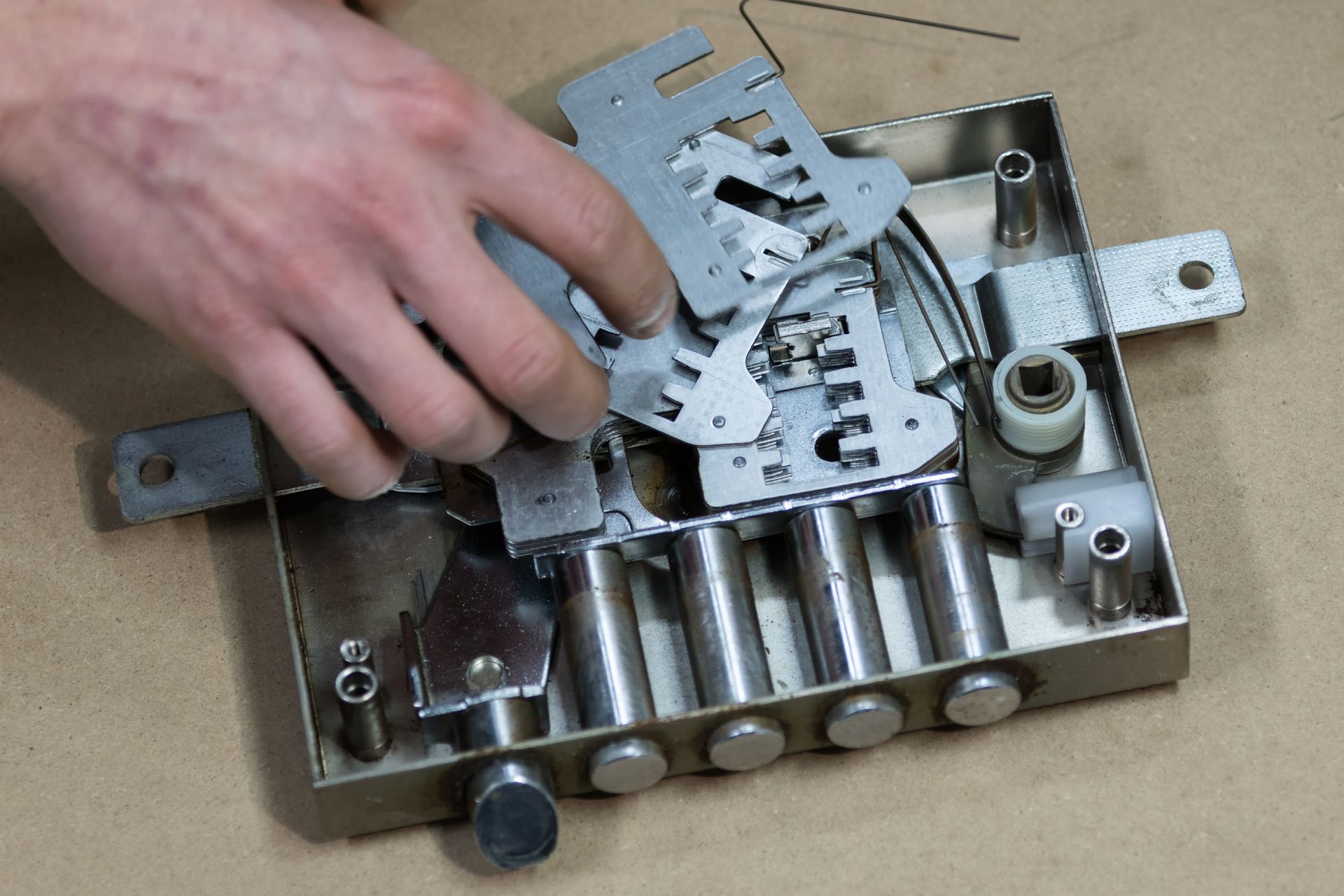 Knapp lock and Safe: Locksmith tools an assortment of keys with different tip shapes, showcasing the expertise and versatility of locksmith services.