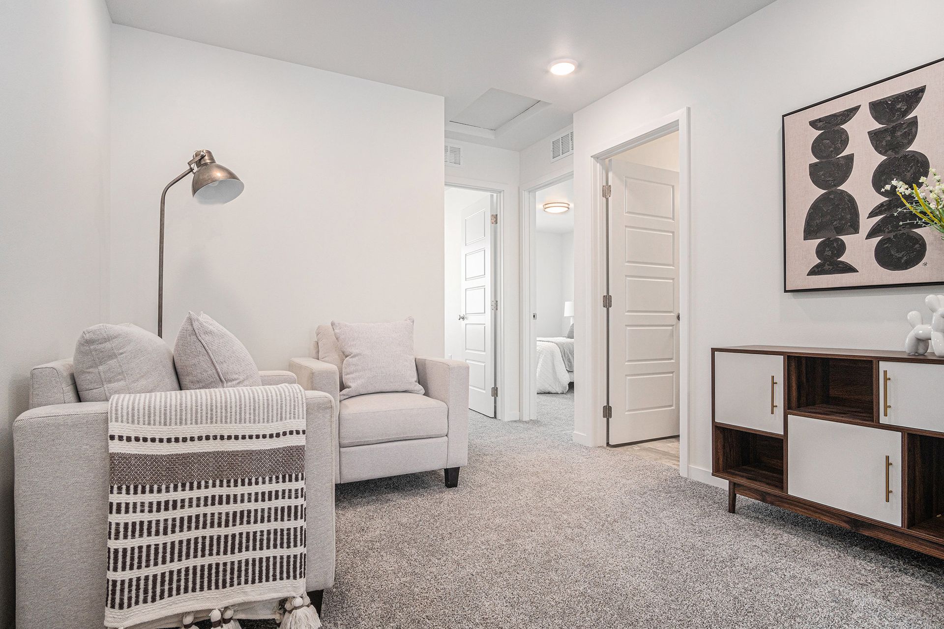Loft space with couch