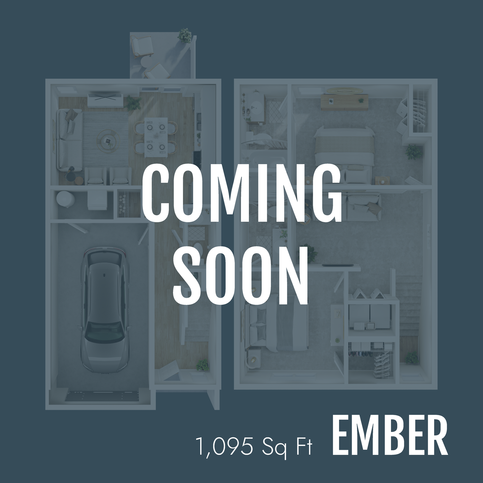 Ember floor plan with 1,095 square feet