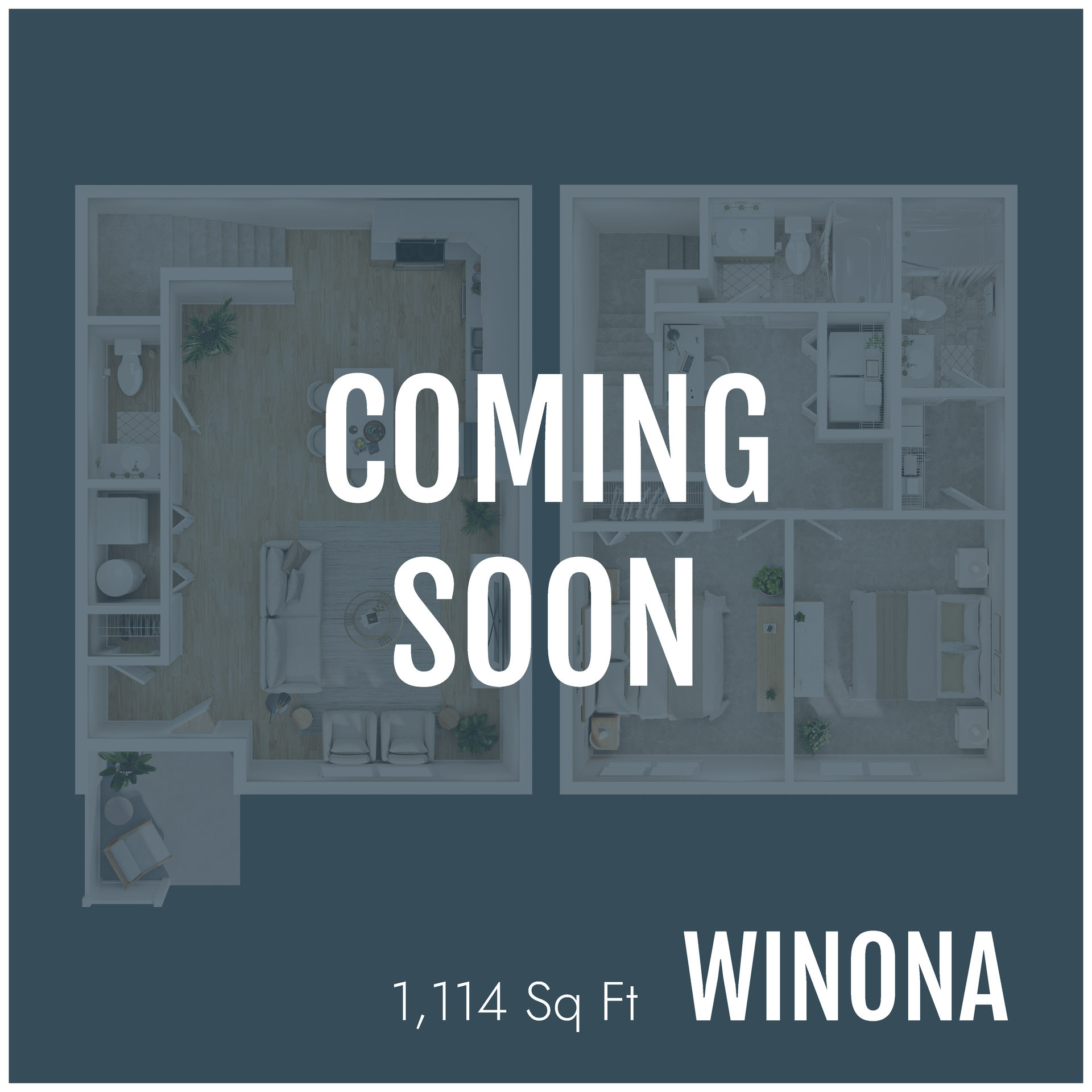 Winona floor plan with 1,114 square feet
