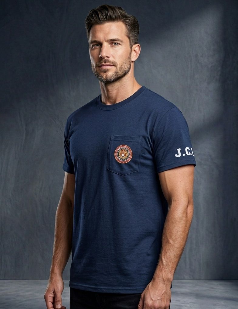 Local 3 IBEW / J.C.I. Custom Pocket Unisex Heavy Cotton Adult 5.3 oz. T-Shirt