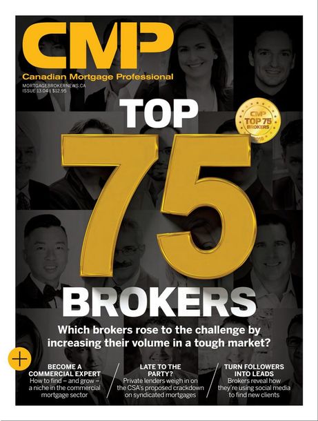 Cory Larking Top 75 Mortgage Brokers in All of Canada-Canadian Mortgage Professional