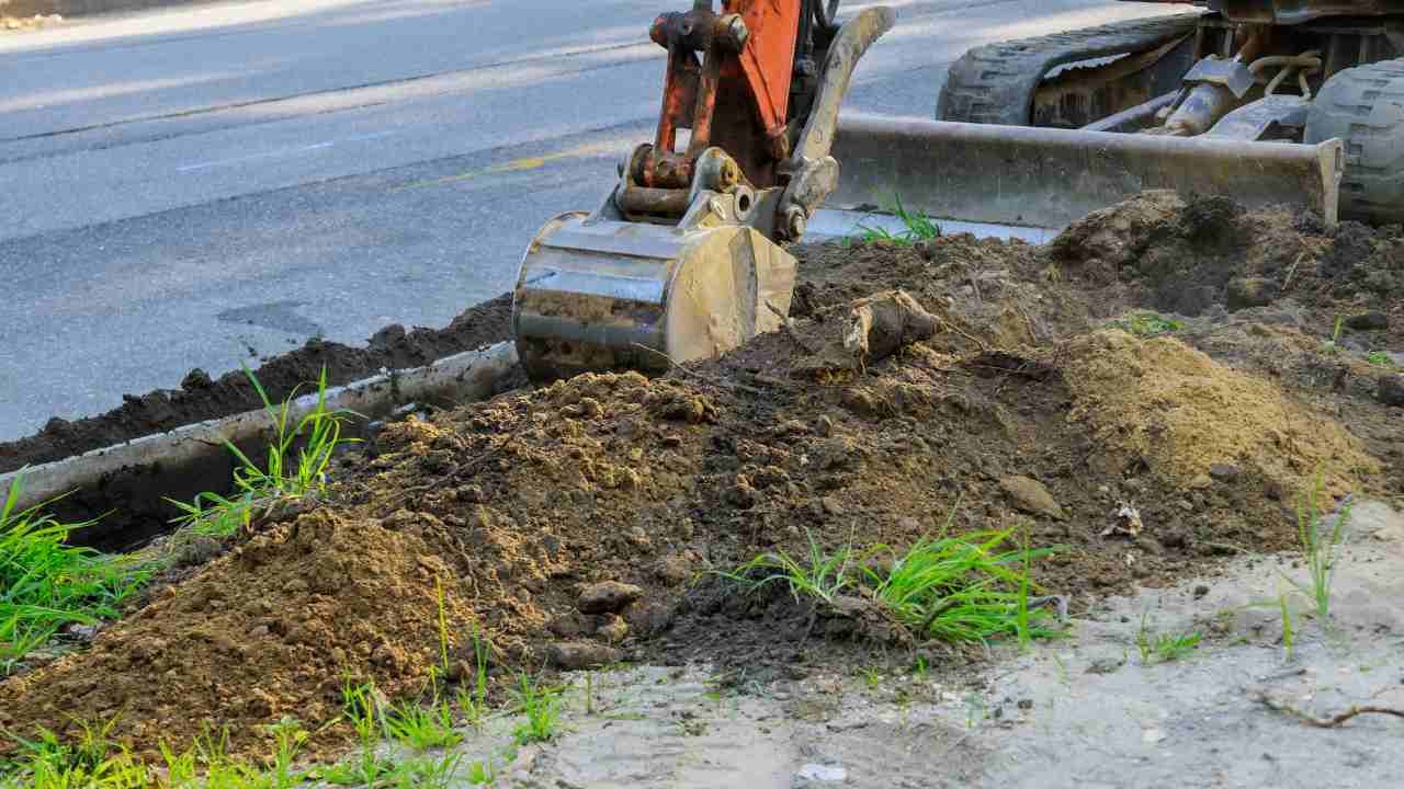 A truck doing excavation work.