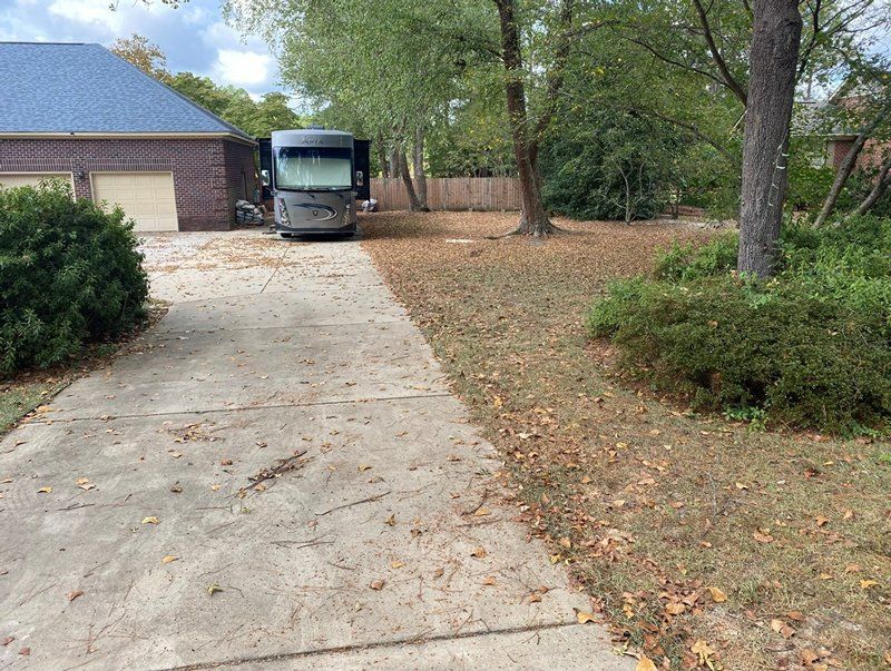 Before Yard Cleanup — Fayetteville, NC — Picture Perfect Lawn Service LLC