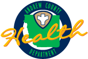 A logo for the andrew county health department