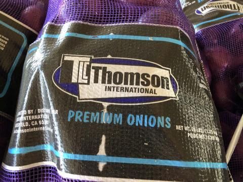 A bag of premium onions from thomson international