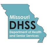 The missouri dhss department of health and senior services logo is a map of missouri.