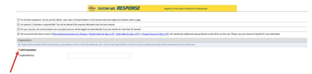 A screenshot of a website with a yellow banner and a red arrow pointing to it.