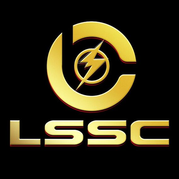 A logo for lssc with a lightning bolt in the center