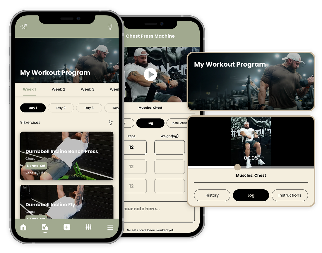 A screenshot of a workout program on a cell phone.