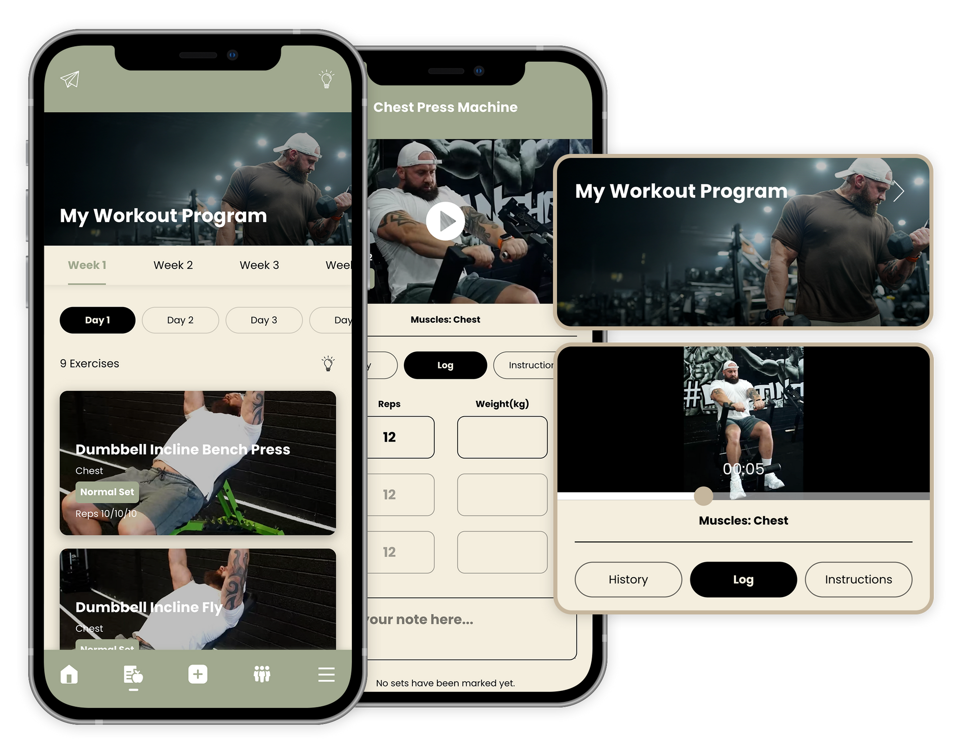 A screenshot of a workout program on a cell phone.