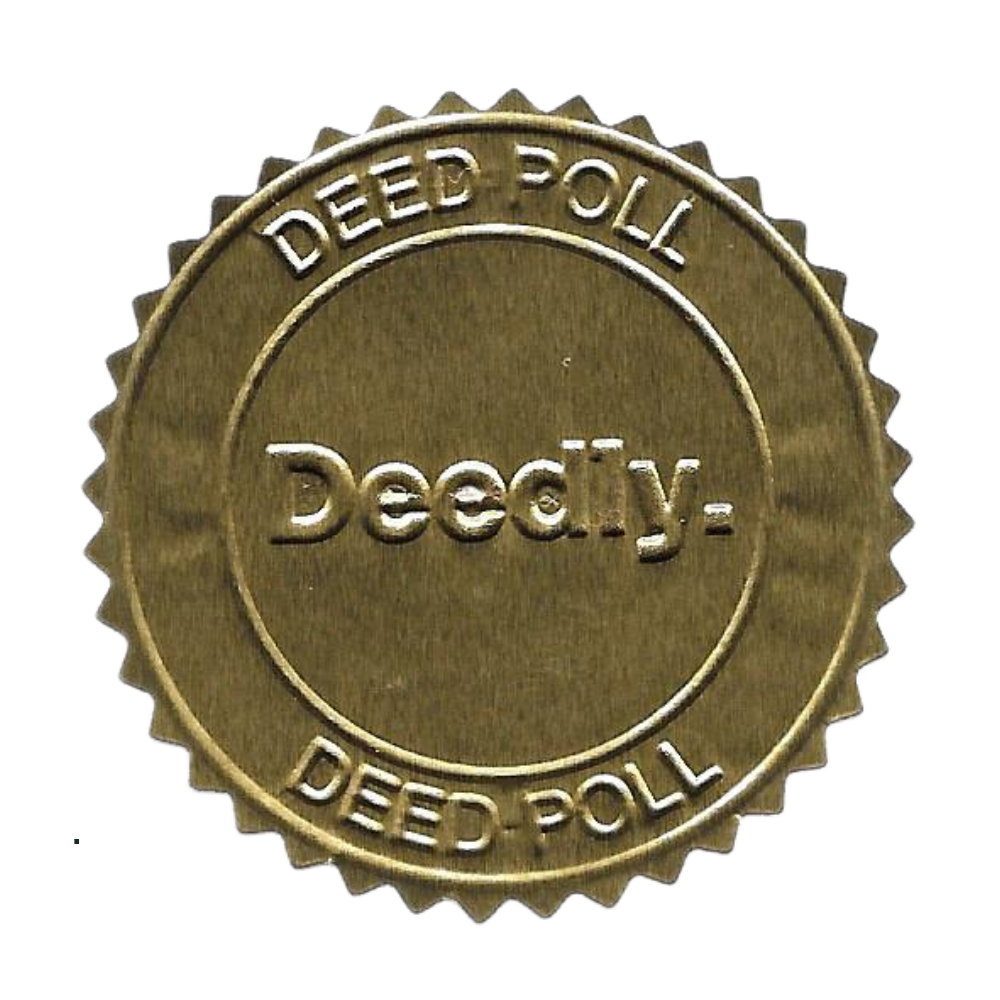 Deedly Gold Embossed Seal