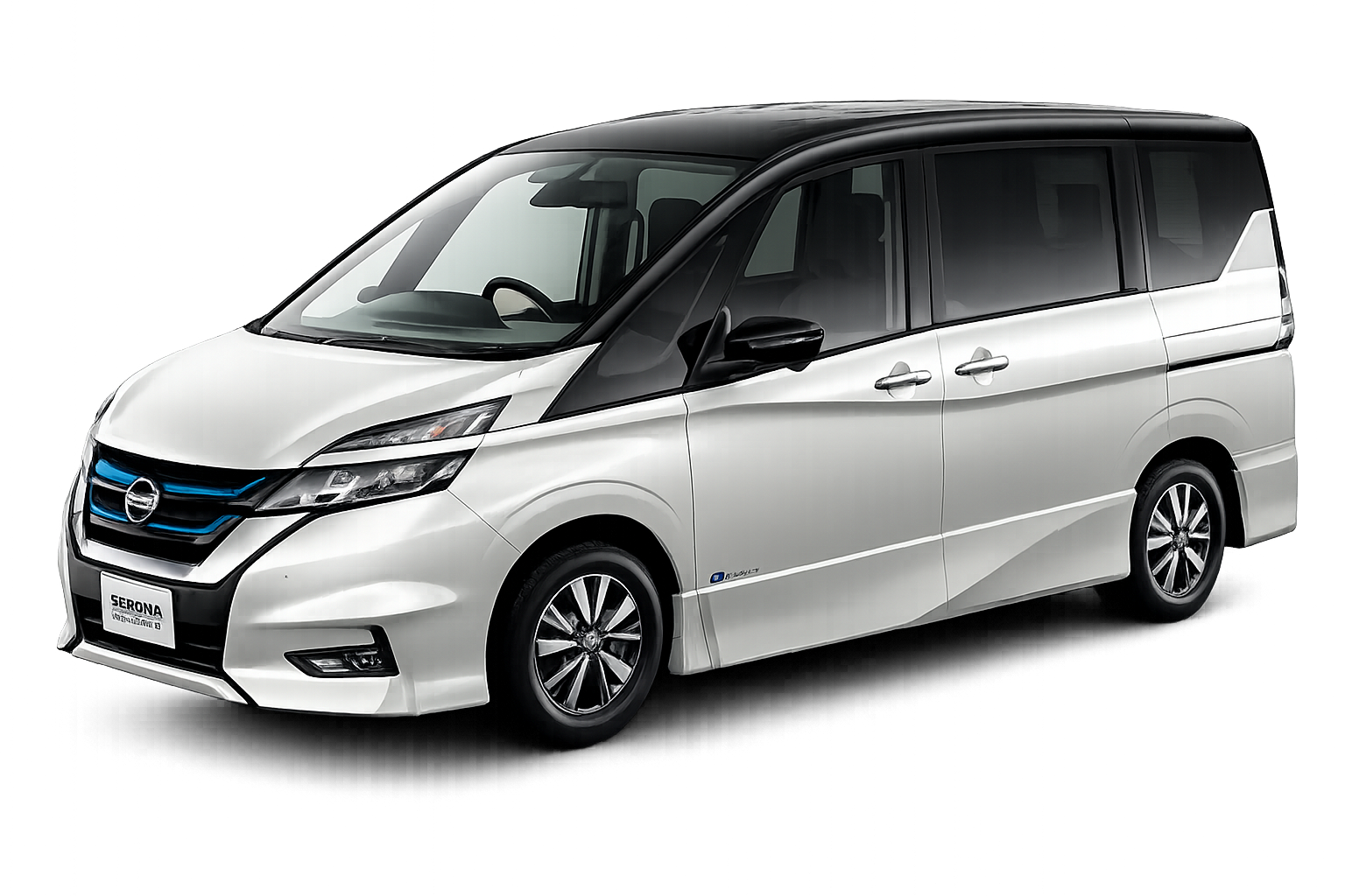 Black luxury minivan with chrome accents.