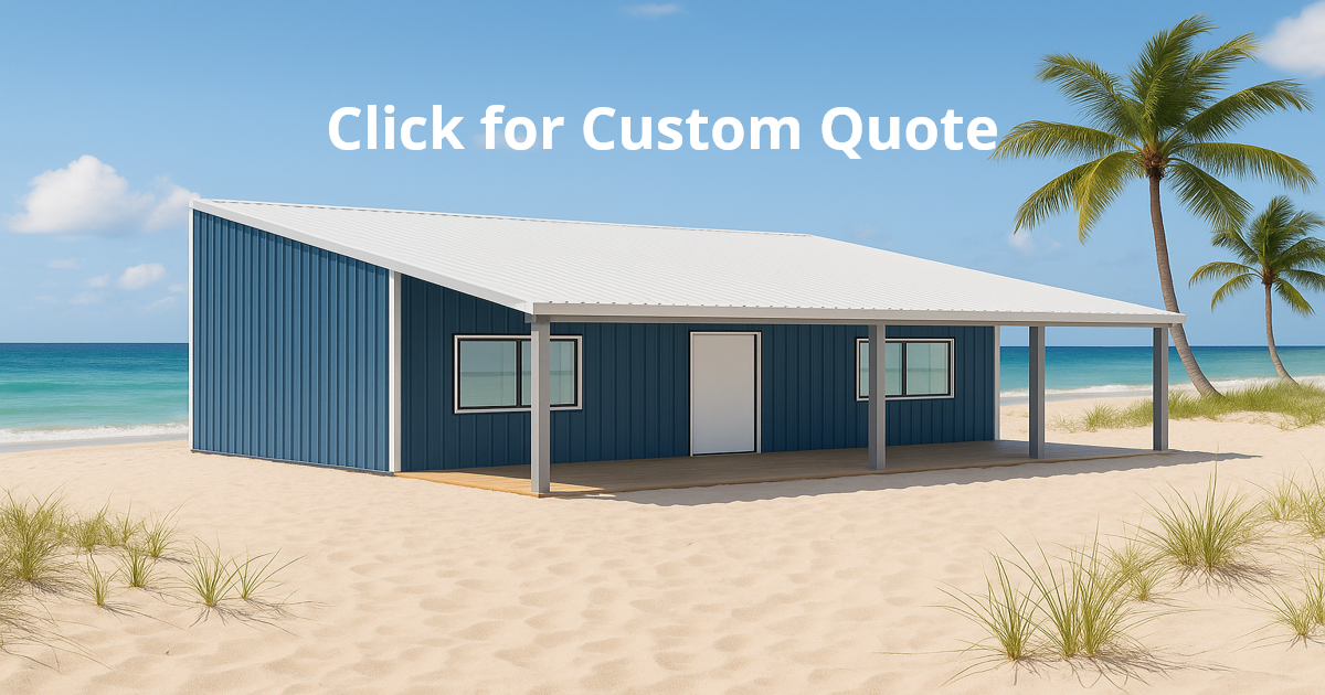 The Shoreline beach bungalow for beach cabins and rental properties.