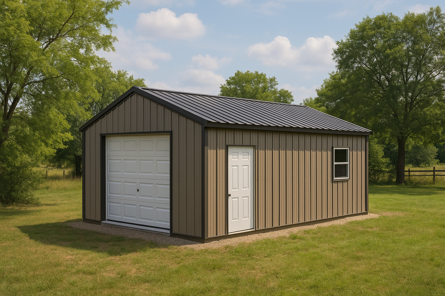 ForgeFab W100 WorkShed 20x30 backyard metal shop building