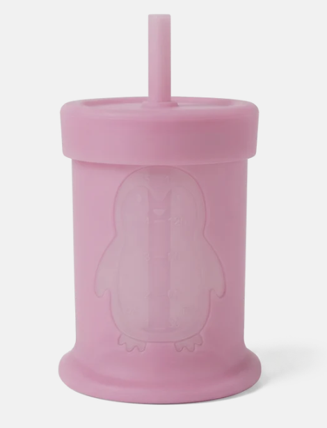 SiliPenguin baby training cup in pink