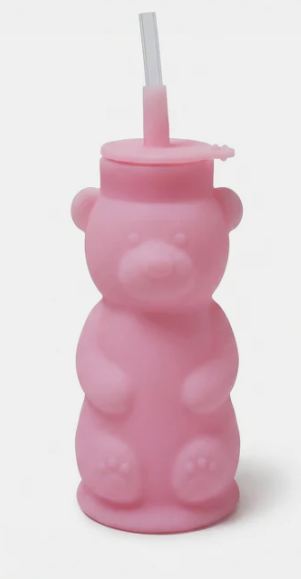SiliBear baby training cup in pink