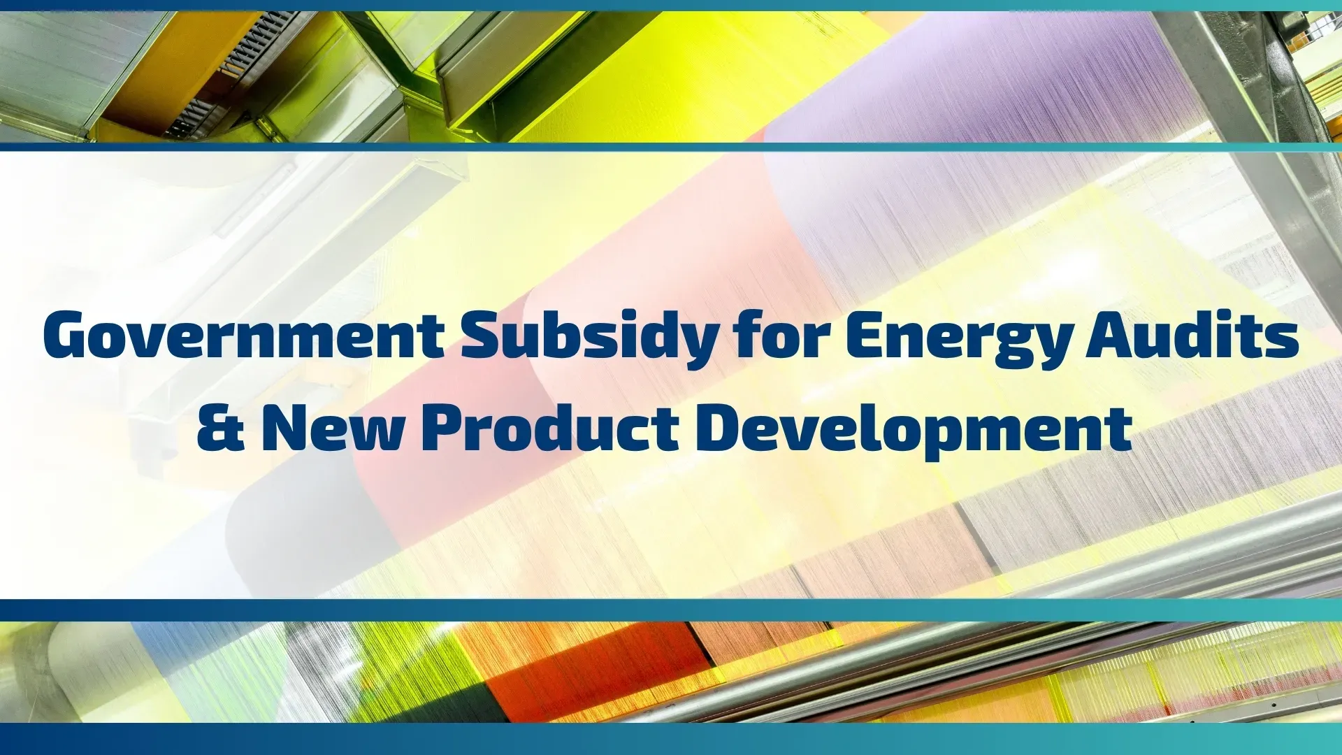 Government Subsidy for Energy Audits & New Product Development 