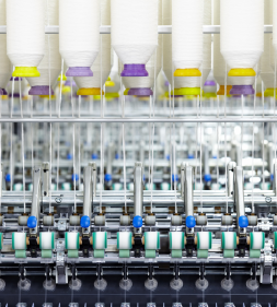 40s polyester spinning unit