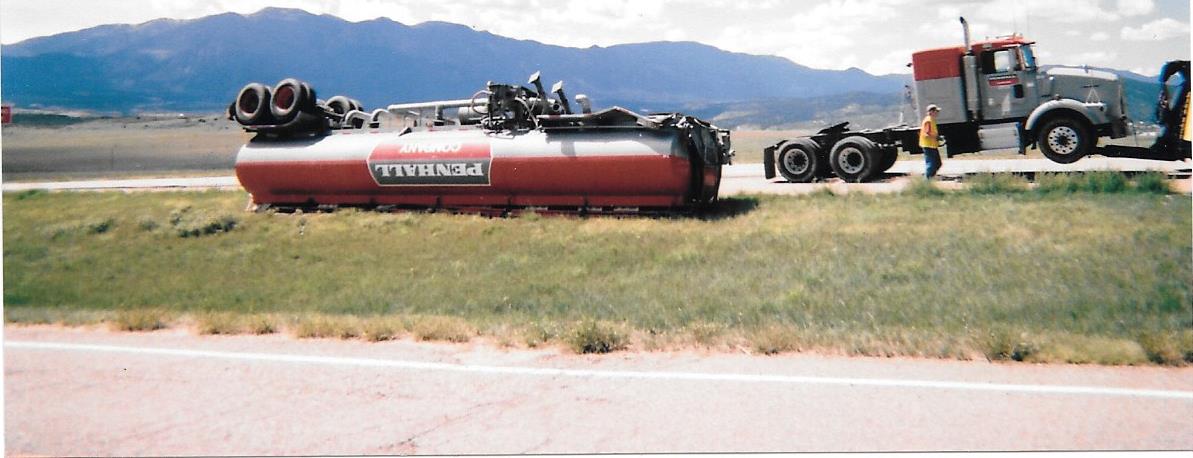 Tanker Flipped in a Accident - Heavy Duty Towing in Pueblo, CO