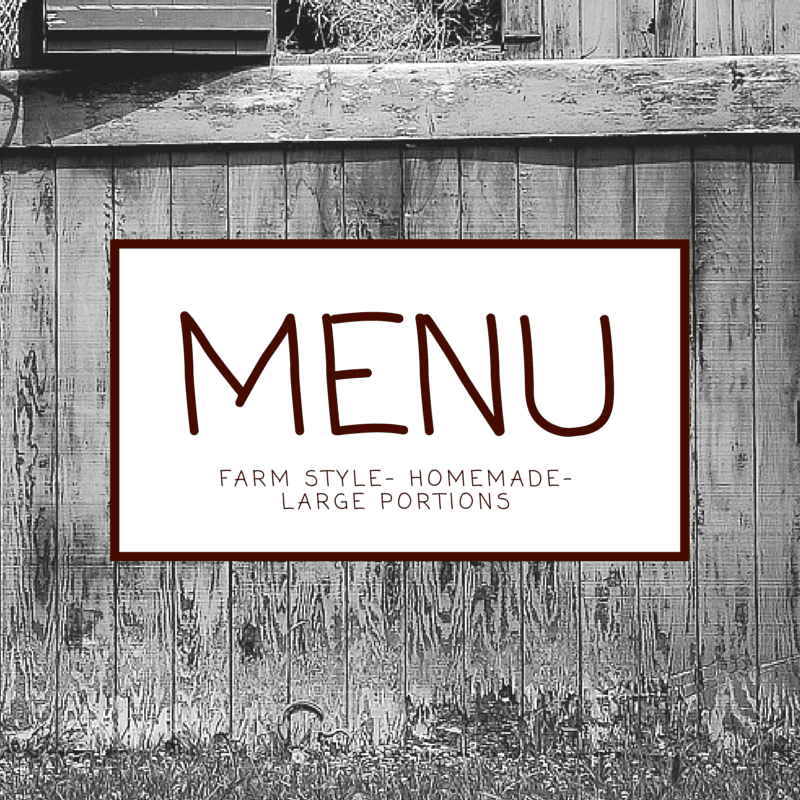 Check out our menu for the best farmhouse cooking in the shawano area