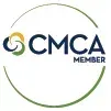 CMCA Member badge with a circle containing stylized leaves and