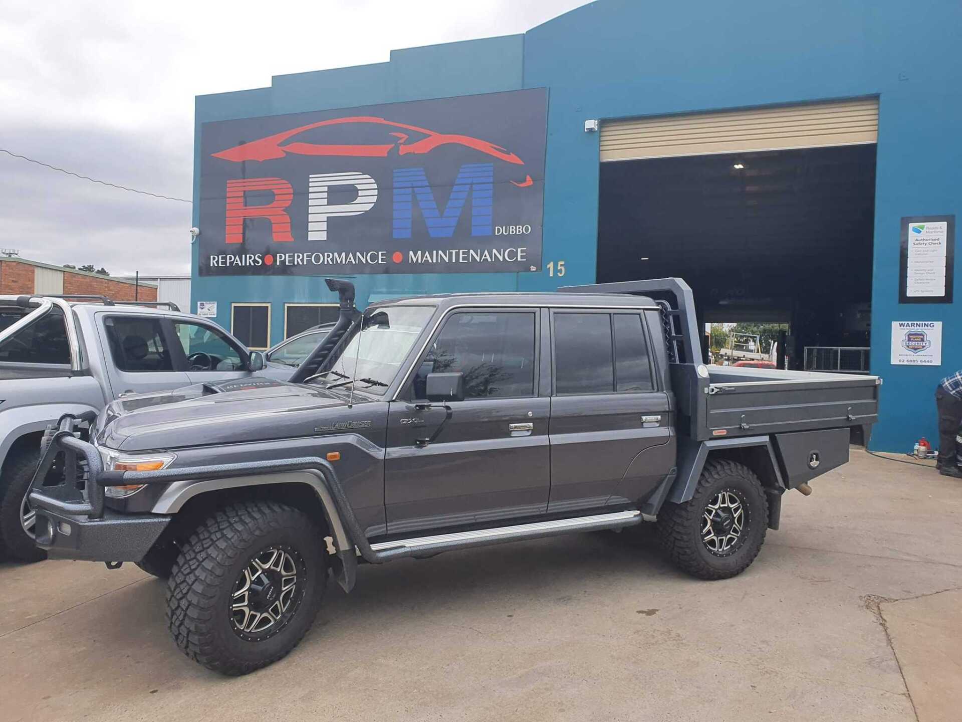 Large Dual Cab Grey Ute — Vehicle Servicing in Dubbo, NSW