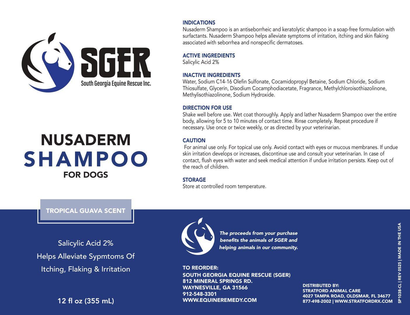 Nusaderm Shampoo 12 ounce