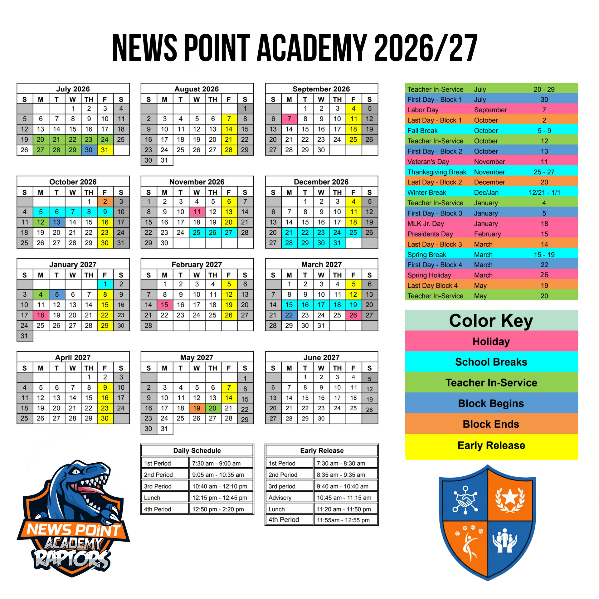 NPA 2026/27 School Calendar