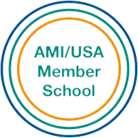 A logo for the AMI USA member school.
