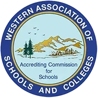 The logo for the western association of schools and colleges accrediting commission for schools and colleges.