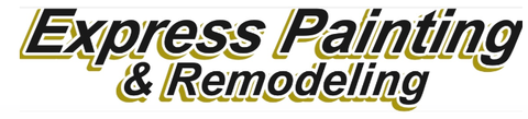 A logo for express painting and remodeling on a white background