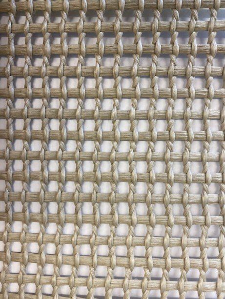 tessuto color paglia a trame larghe