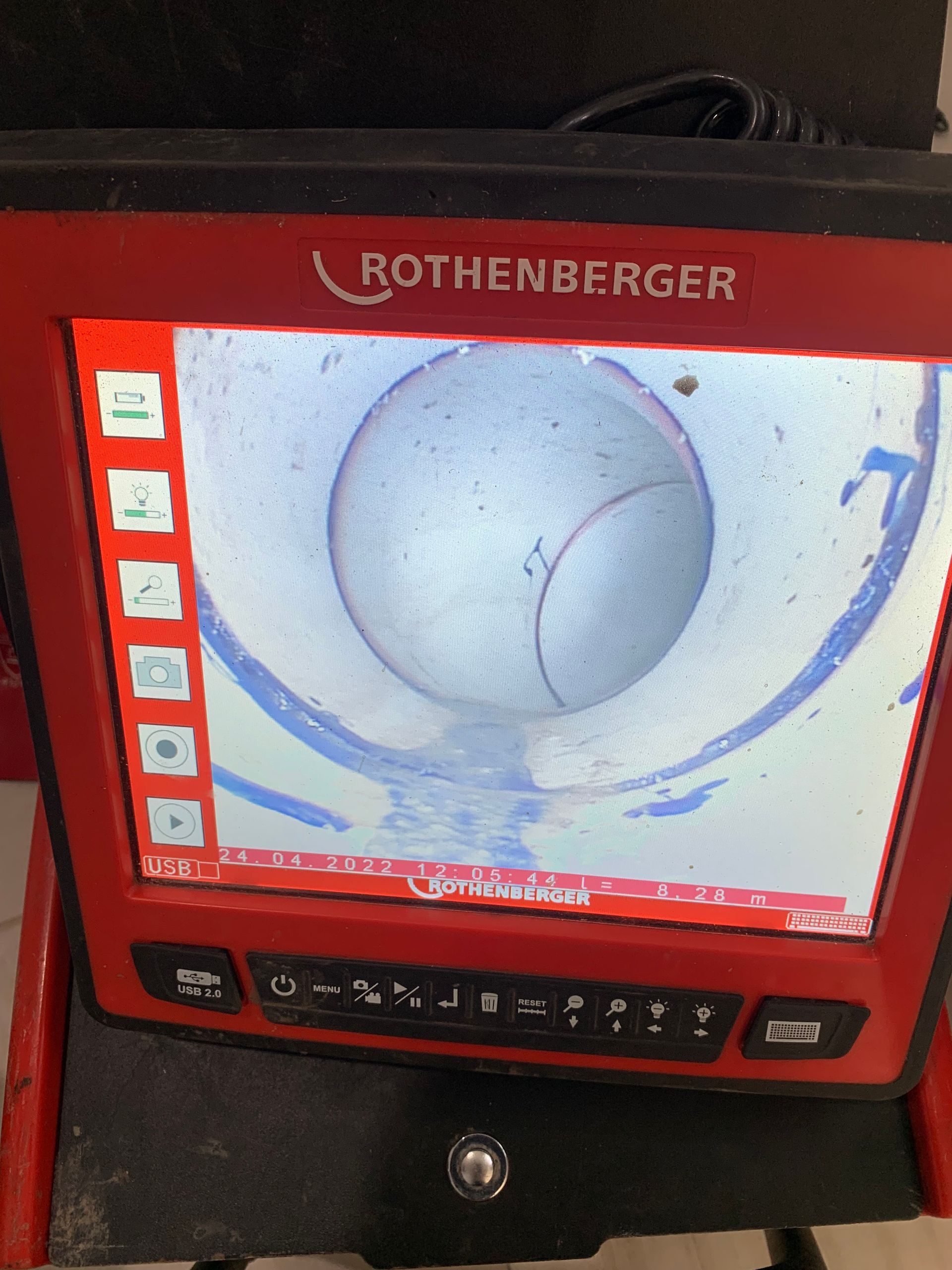 A close up of a drainage camera set up — Delaney Plumbing Services In Old Bar, NSW
