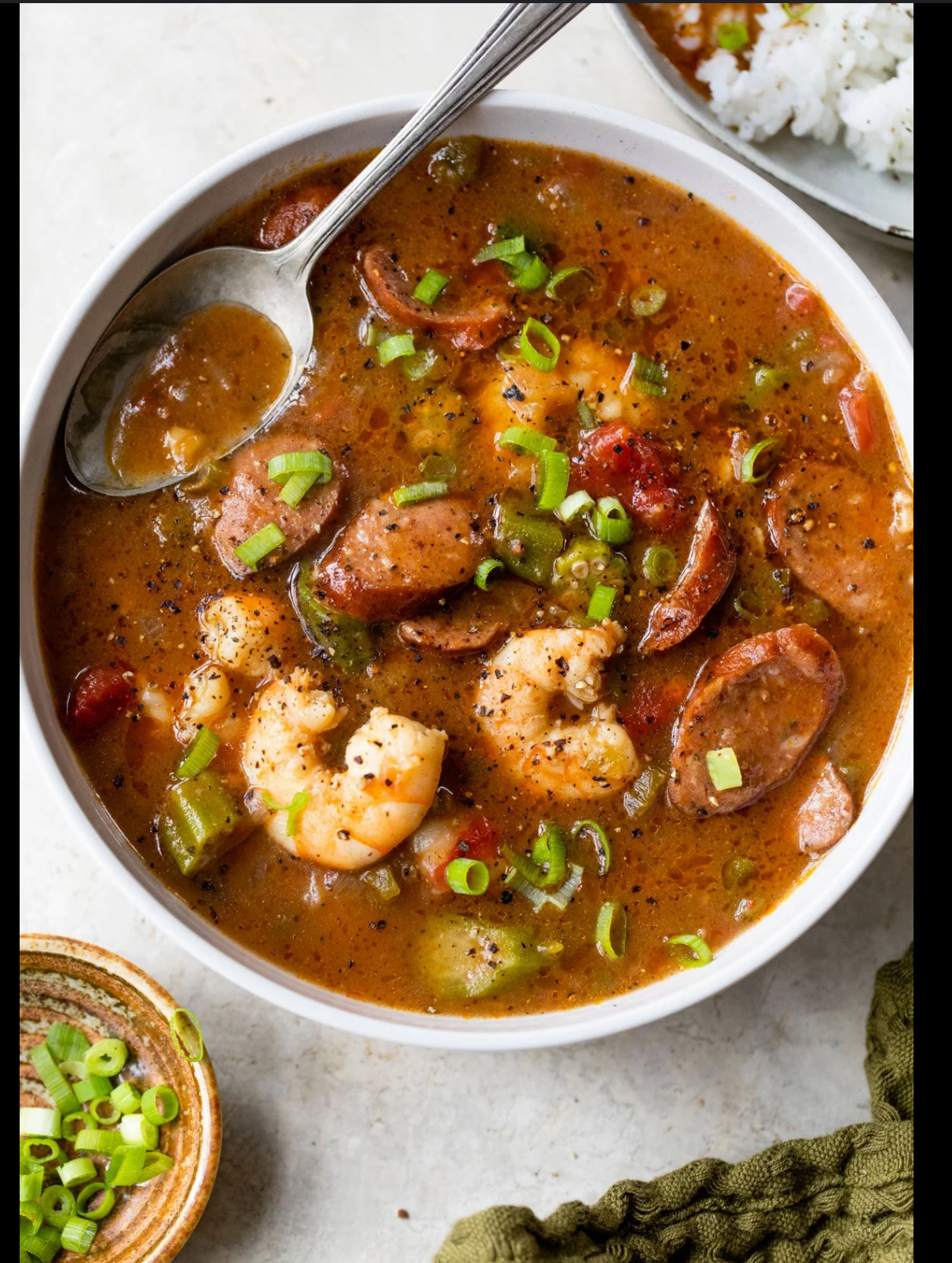 Gumbo w/ Shrimp, Chicken & Chicken Sausage