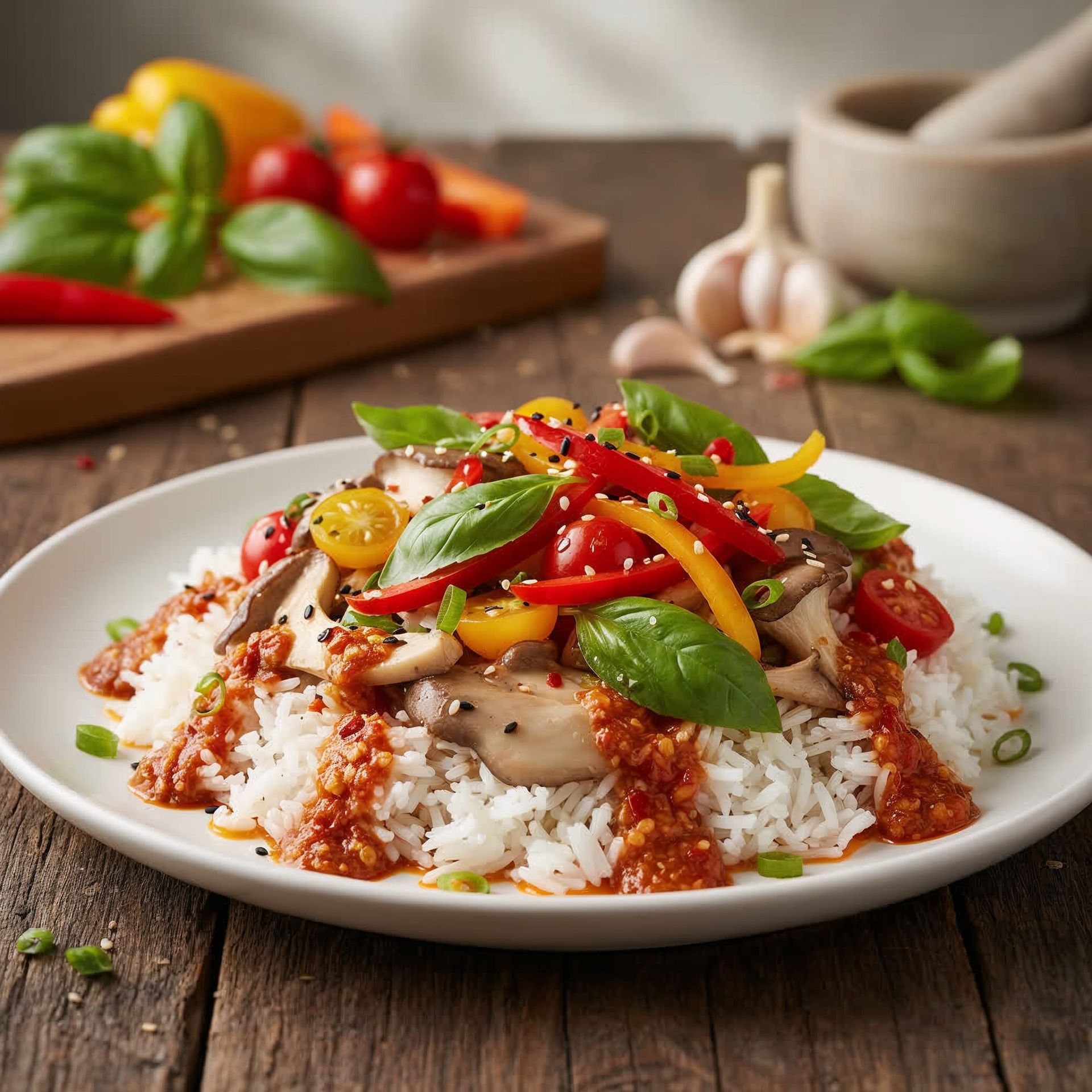 Thai Basil Oyster Mushrooms