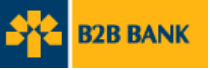 B2B Bank logo: gold tree icon on a blue square, followed by