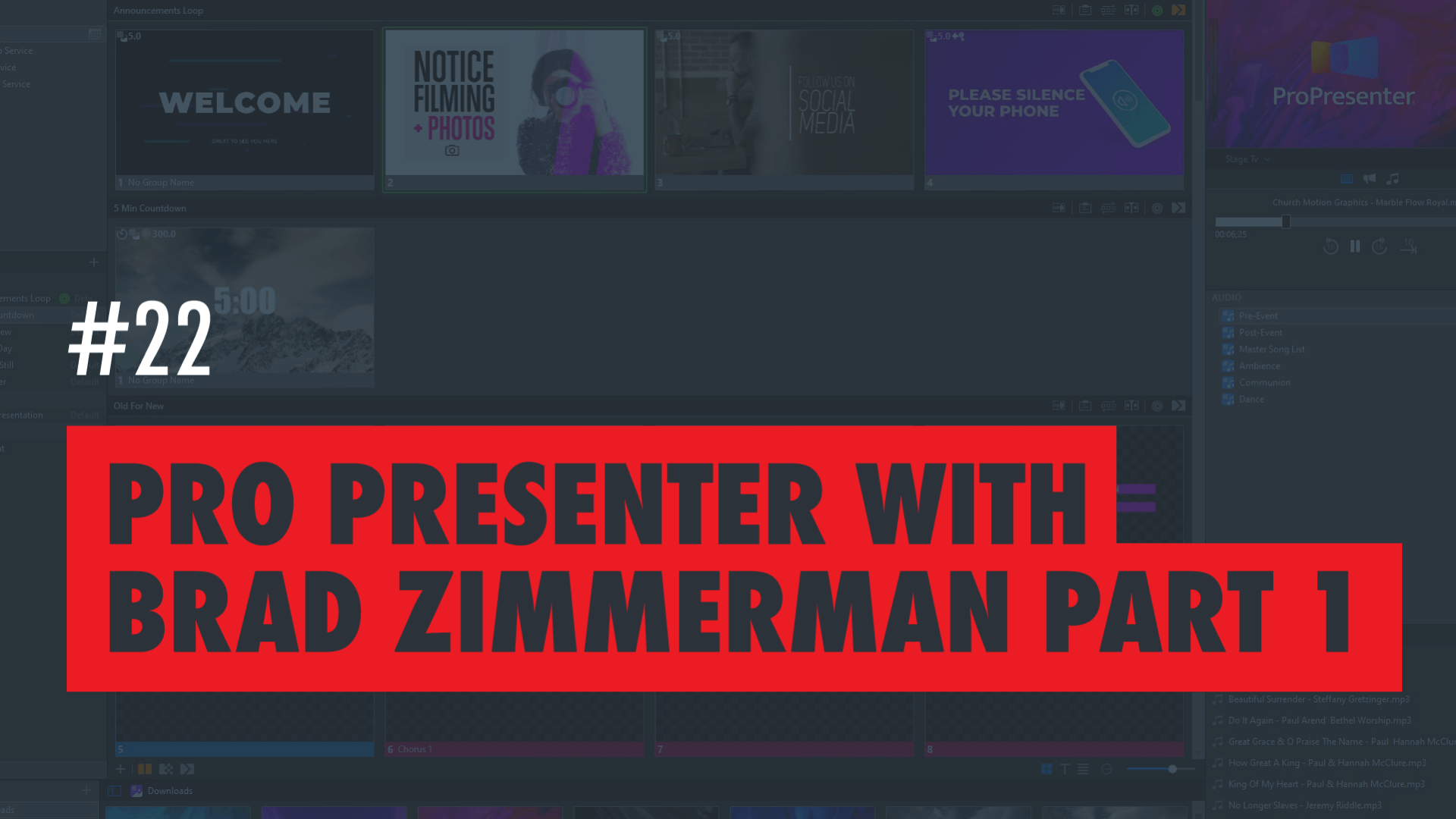 Pro Presenter with Brad Zimmerman Part 1